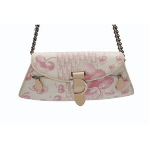 Dior Shoulder Pink Bag Christian White Line Trotter
